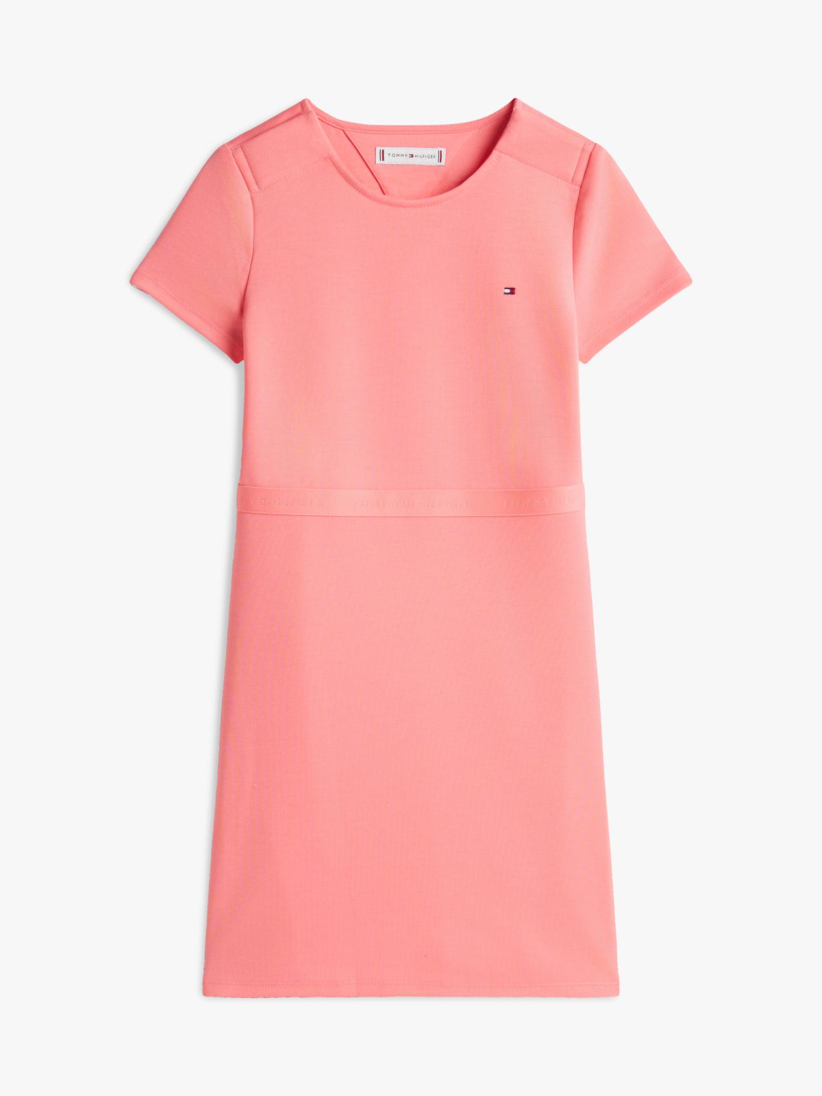Adaptive Repeat Logo Waistband Skater Dress — Pink