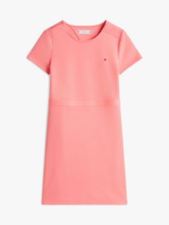 Adaptive Repeat Logo Waistband Skater Dress — Pink 1