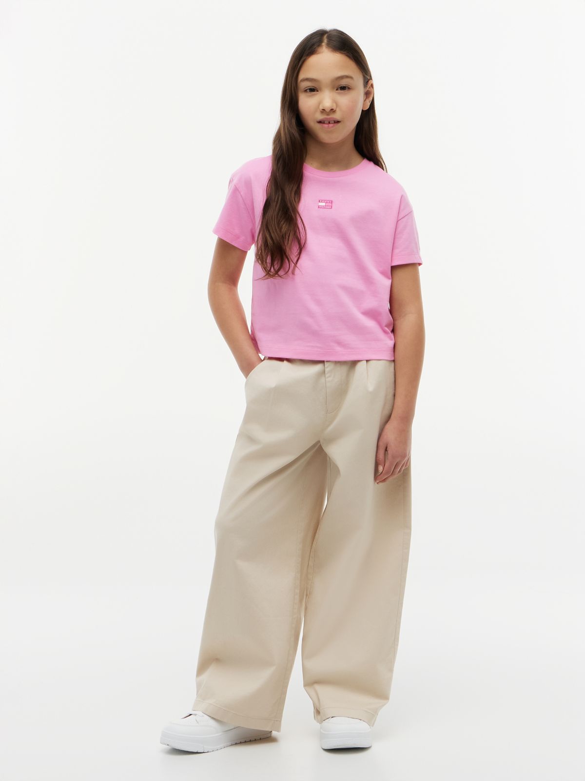 Tonal Flag Relaxed T-Shirt — Pink