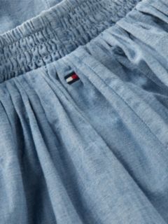 Chambray Tiered Skirt — Blue 6