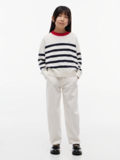 Gold-Tone Button Relaxed Jumper — Multi 2