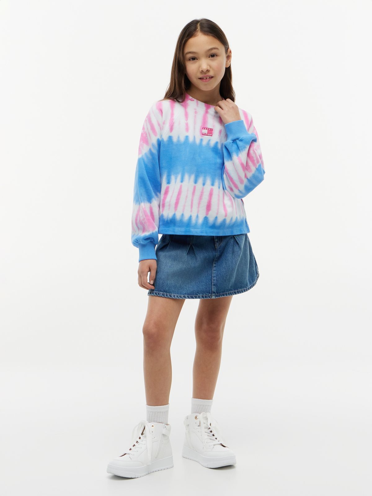 Tonal Flag Tie-Dye Sweatshirt — Multi