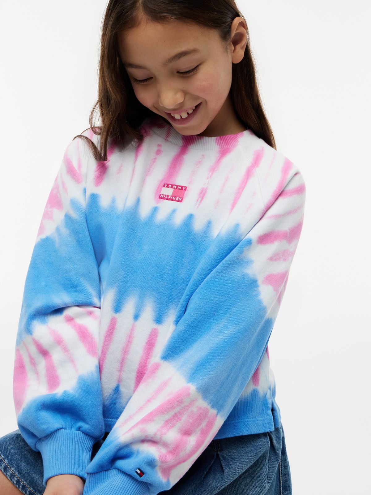 Tonal Flag Tie-Dye Sweatshirt — Multi