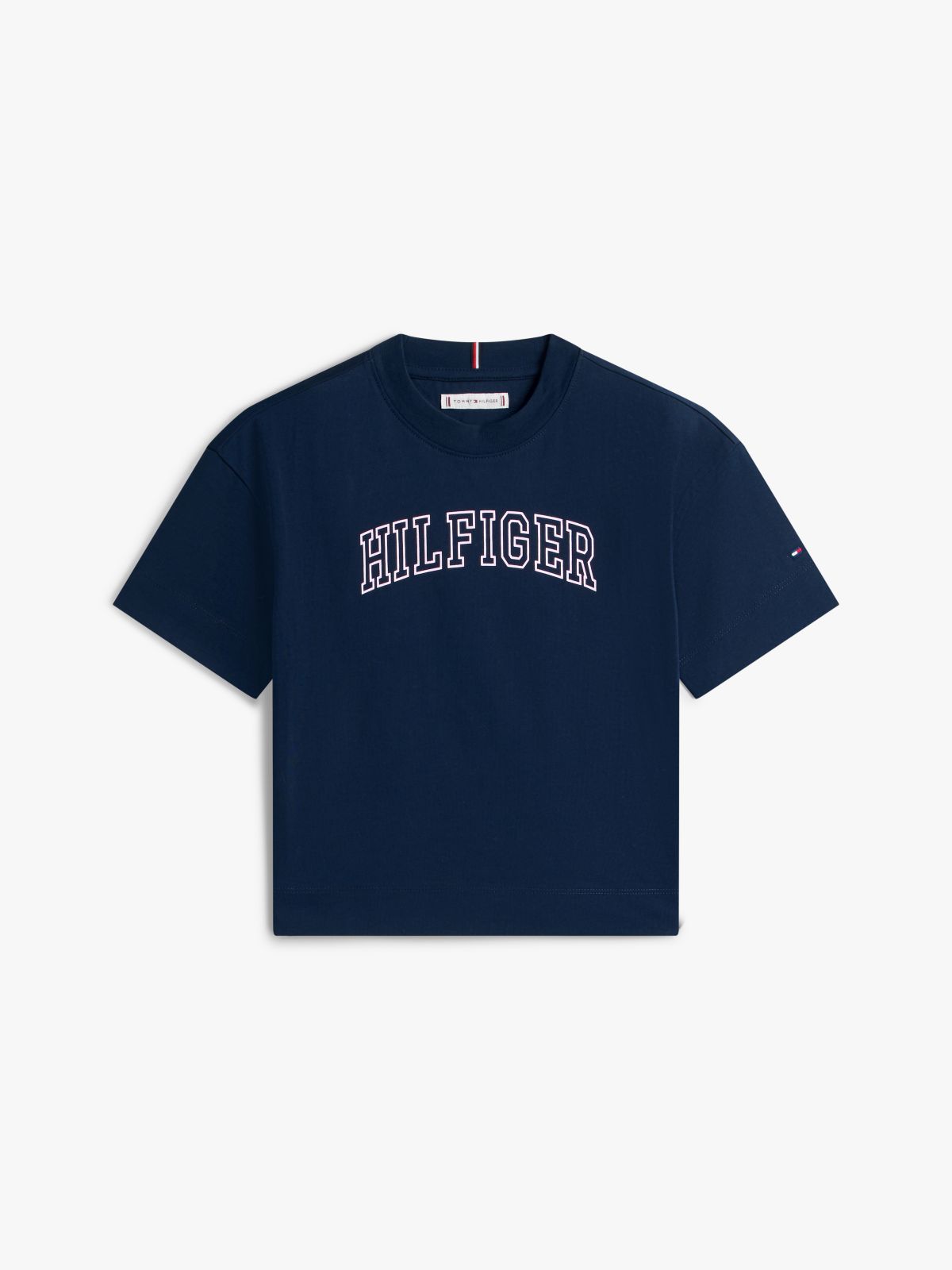 Logo Jersey Crew Neck T-Shirt — Blue