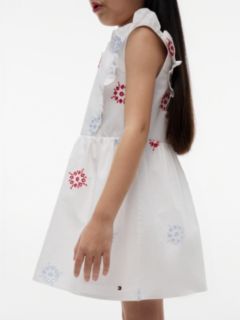 Broderie Anglaise Frill Sleeveless Dress — White 3