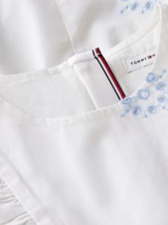 Broderie Anglaise Frill Sleeveless Dress — White 6