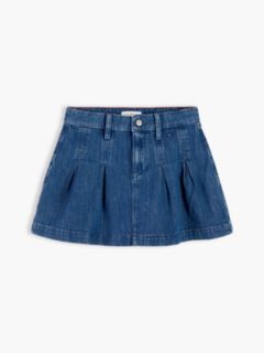 Pleated Denim Skirt — Denim 5