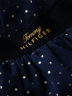 Metallic Polka Dot Tiered Skirt — Blue 6