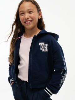 Crest Terry Relaxed Zip-Thru Hoody — Blue 3