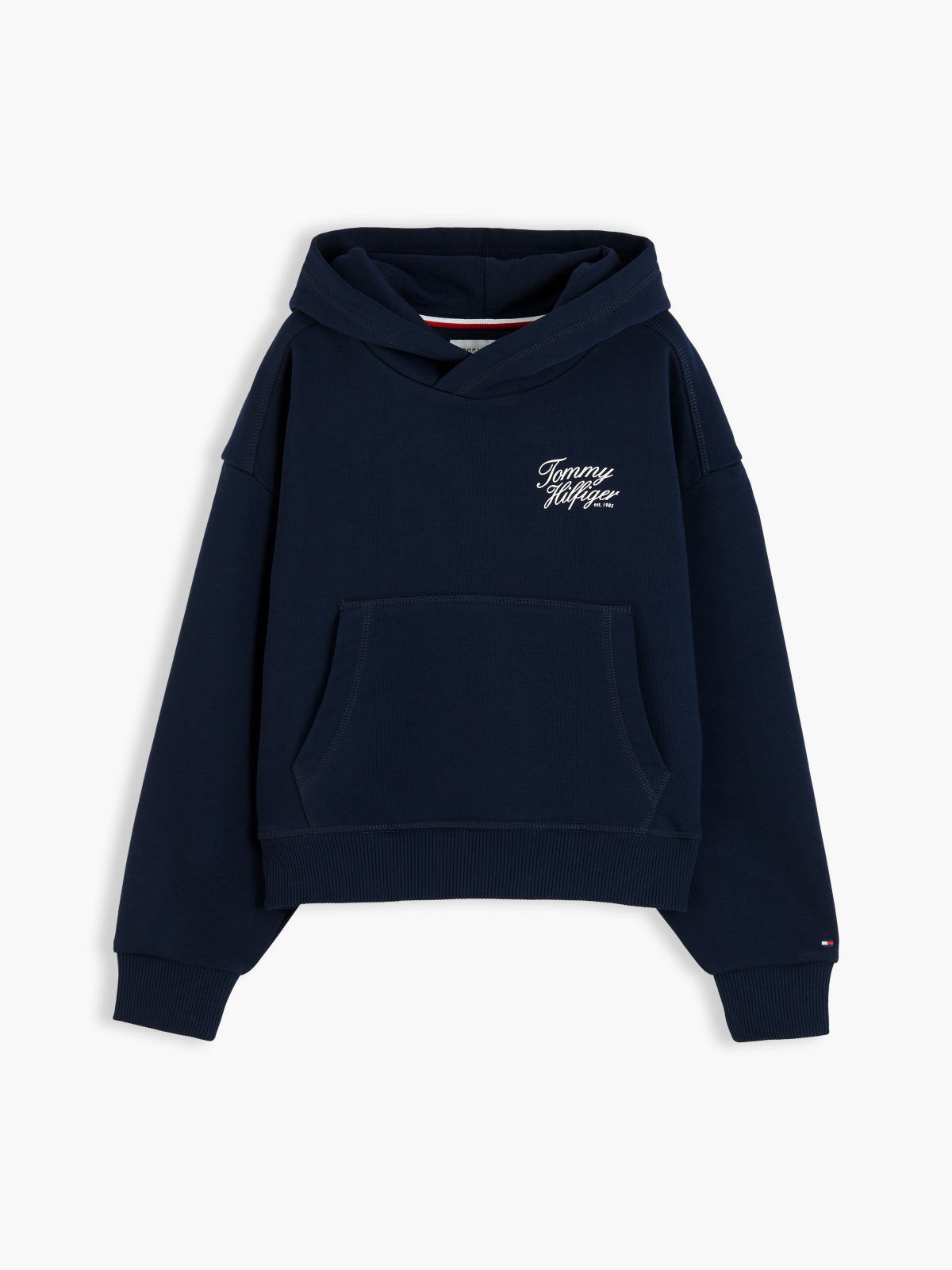 Logo Terry Relaxed Hoody — Blue