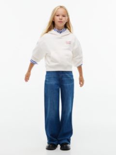 Logo Terry Relaxed Hoody — White 2