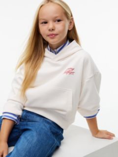 Logo Terry Relaxed Hoody — White 3