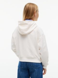 Logo Terry Relaxed Hoody — White 4
