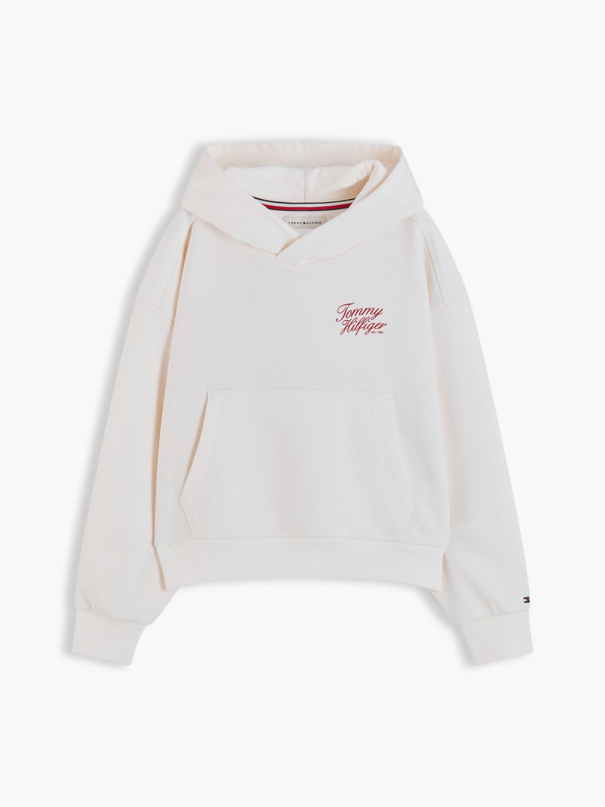 Logo Terry Relaxed Hoody — White