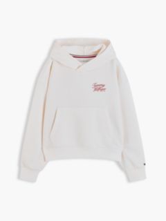 Logo Terry Relaxed Hoody — White 5