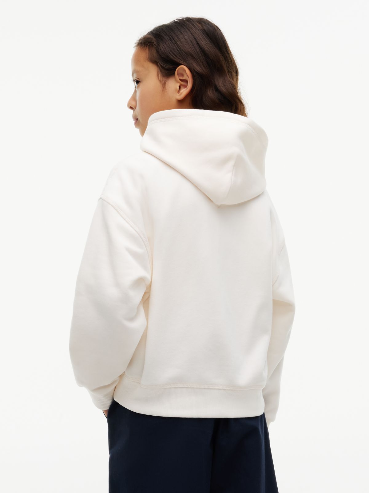 Star Logo Relaxed Hoody — White