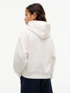 Star Logo Relaxed Hoody — White 4