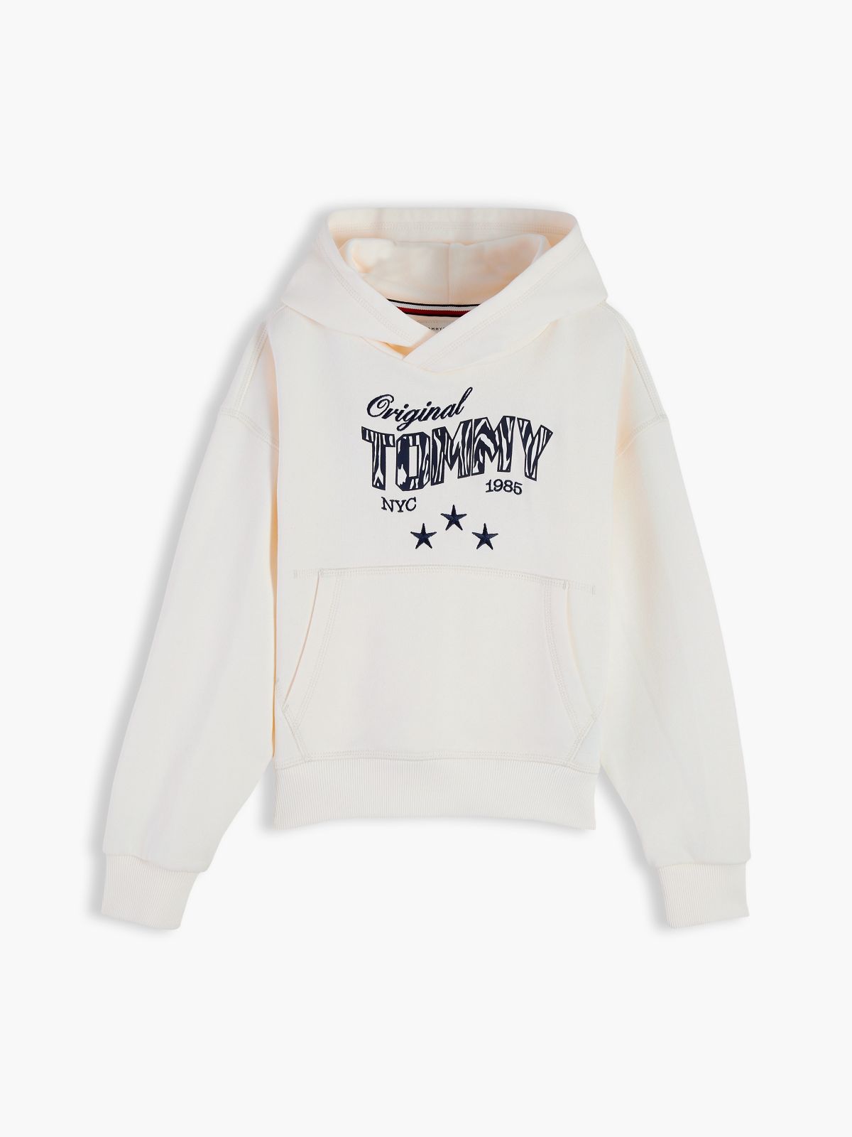 Star Logo Relaxed Hoody — White
