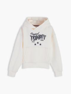 Star Logo Relaxed Hoody — White 5