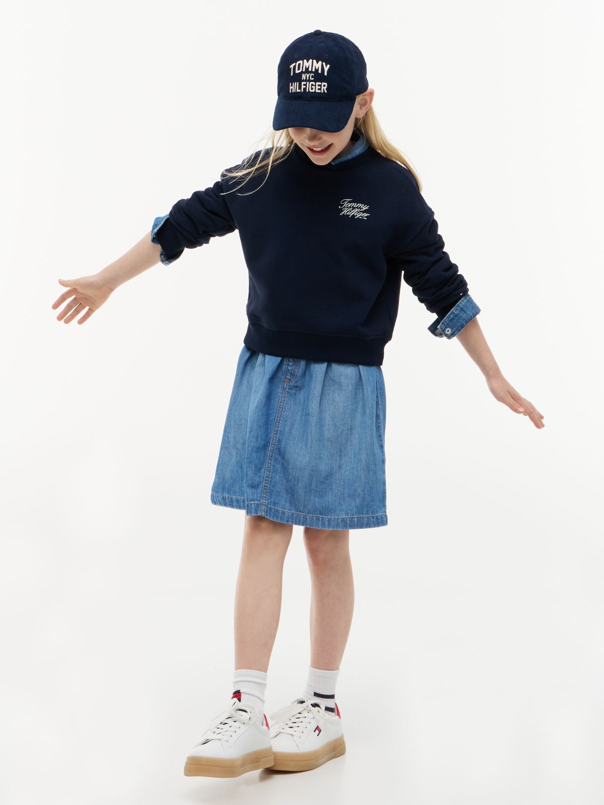 Logo Terry Relaxed Sweatshirt — Blue