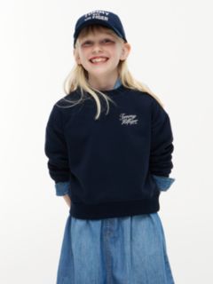 Logo Terry Relaxed Sweatshirt — Blue 1
