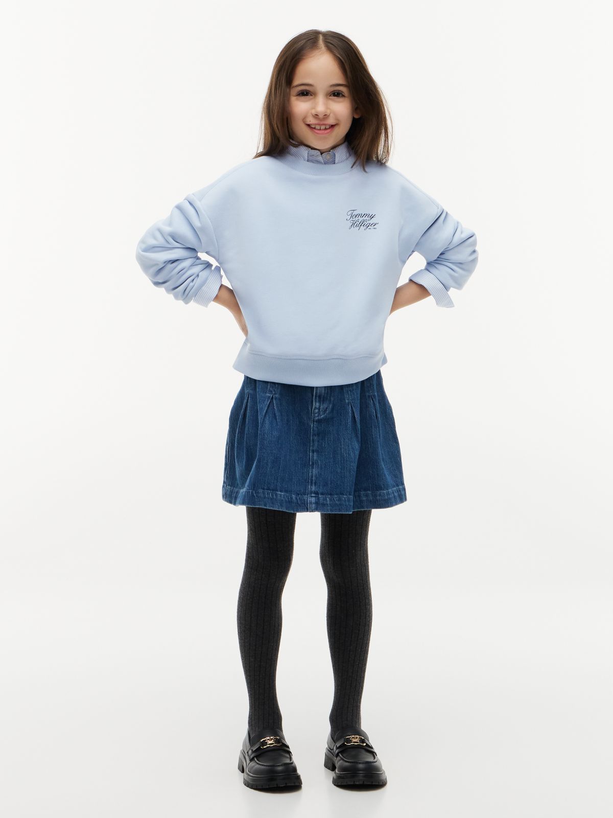 Logo Terry Relaxed Sweatshirt — Blue