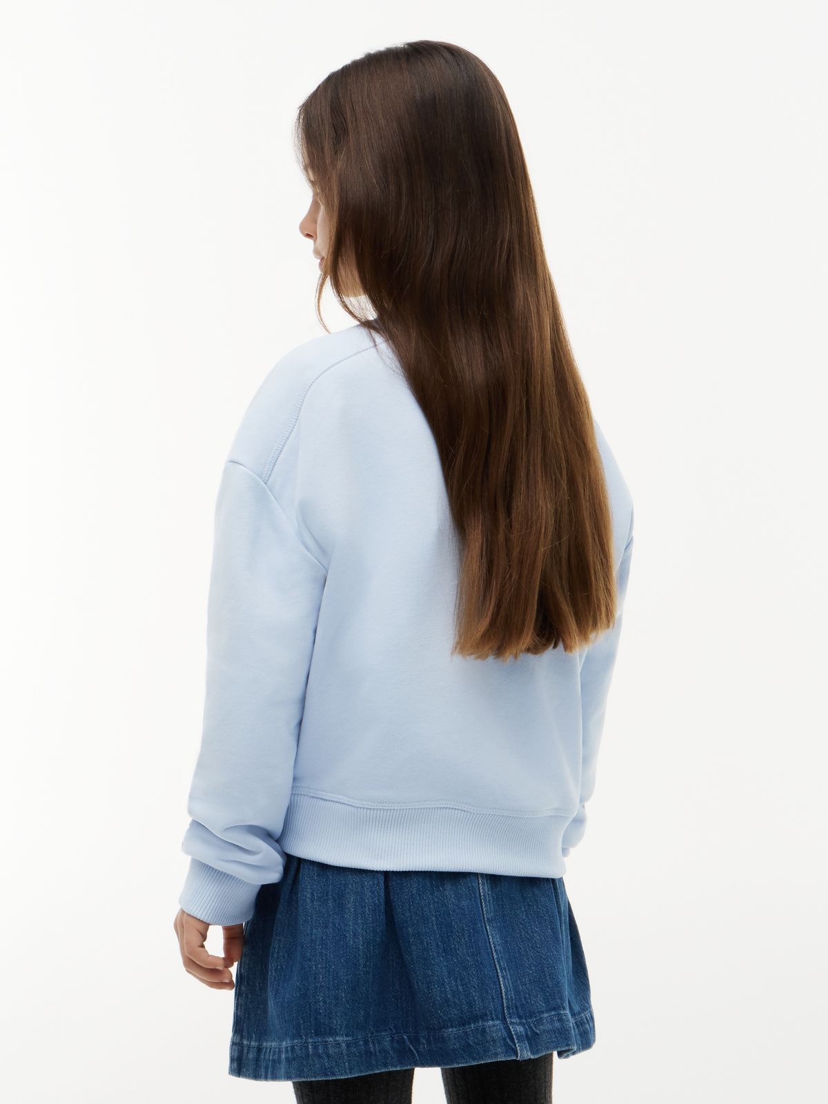 Logo Terry Relaxed Sweatshirt — Blue