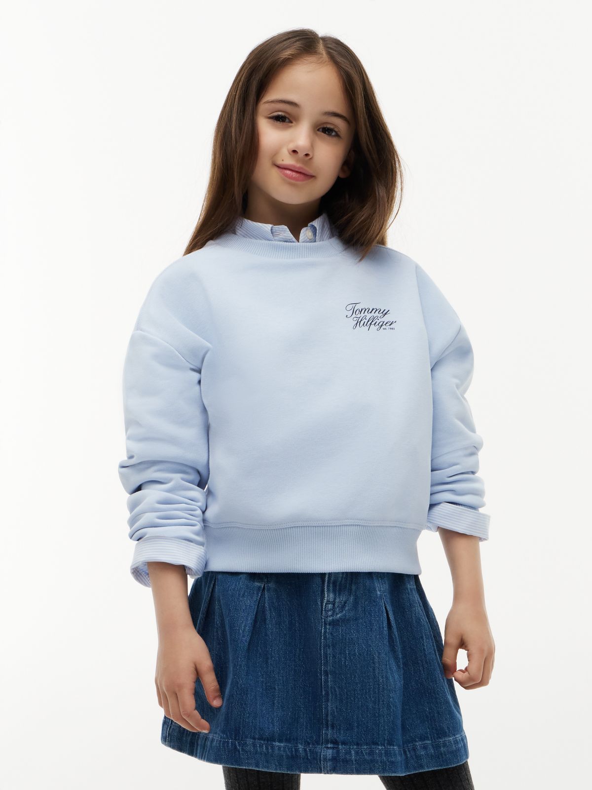 Logo Terry Relaxed Sweatshirt — Blue