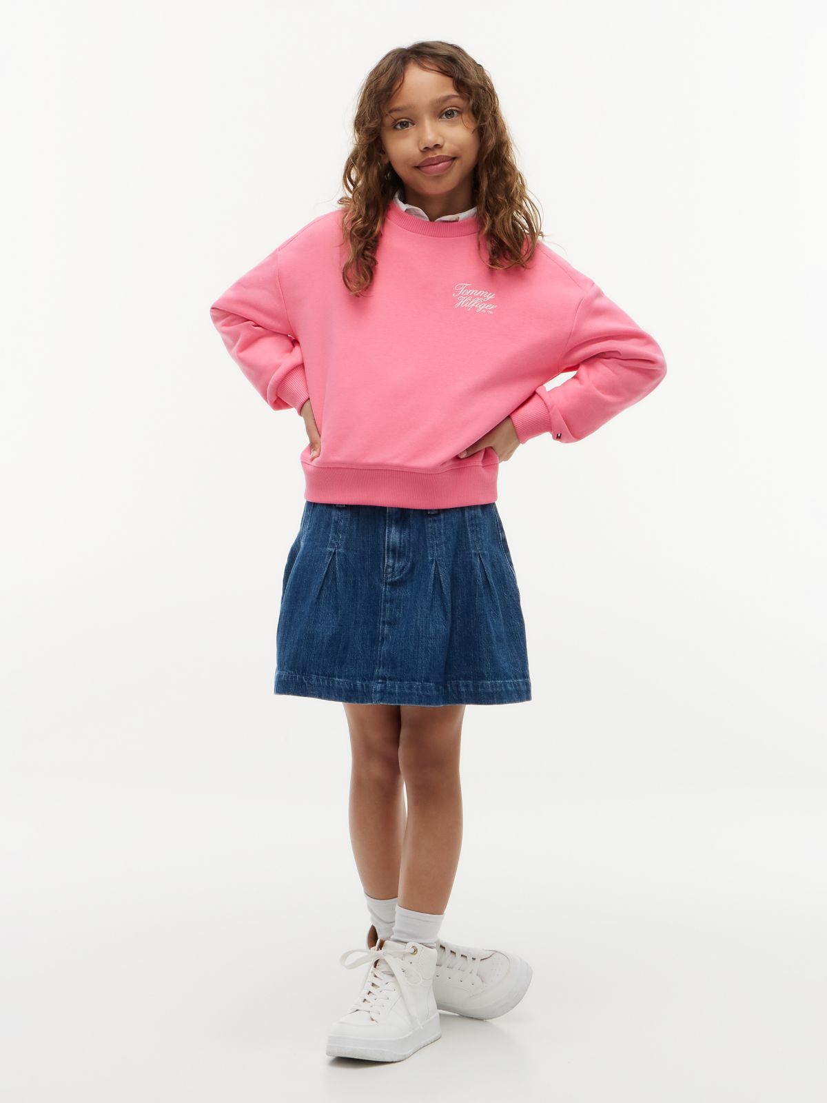Logo Terry Relaxed Sweatshirt — Pink