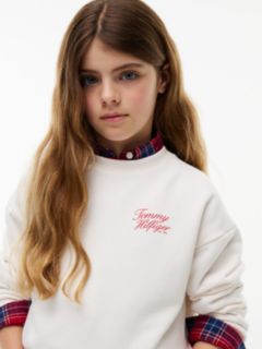 Logo Terry Relaxed Sweatshirt — White 3