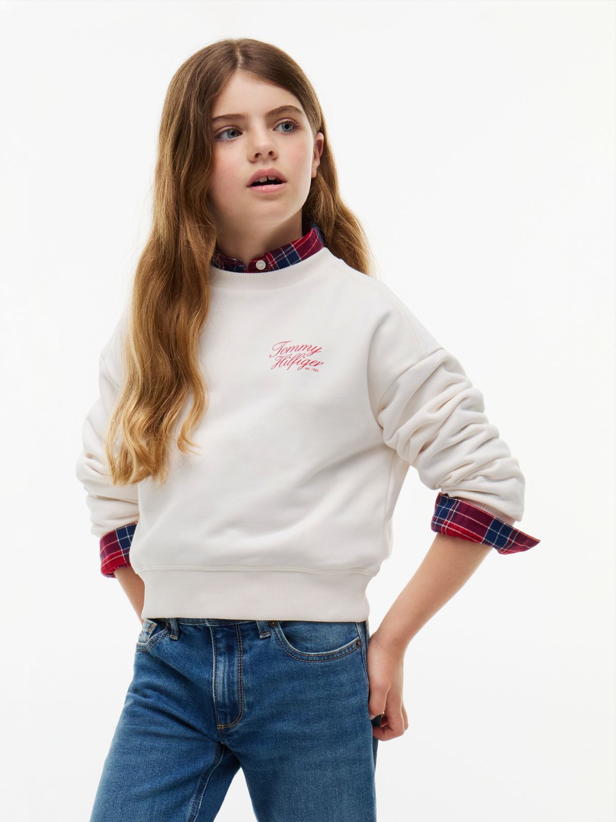 Logo Terry Relaxed Sweatshirt — White