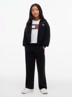 Heritage Flag Logo Wide Leg Joggers — Black 2