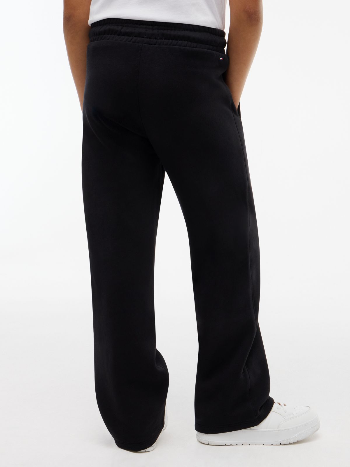 Heritage Flag Logo Wide Leg Joggers — Black