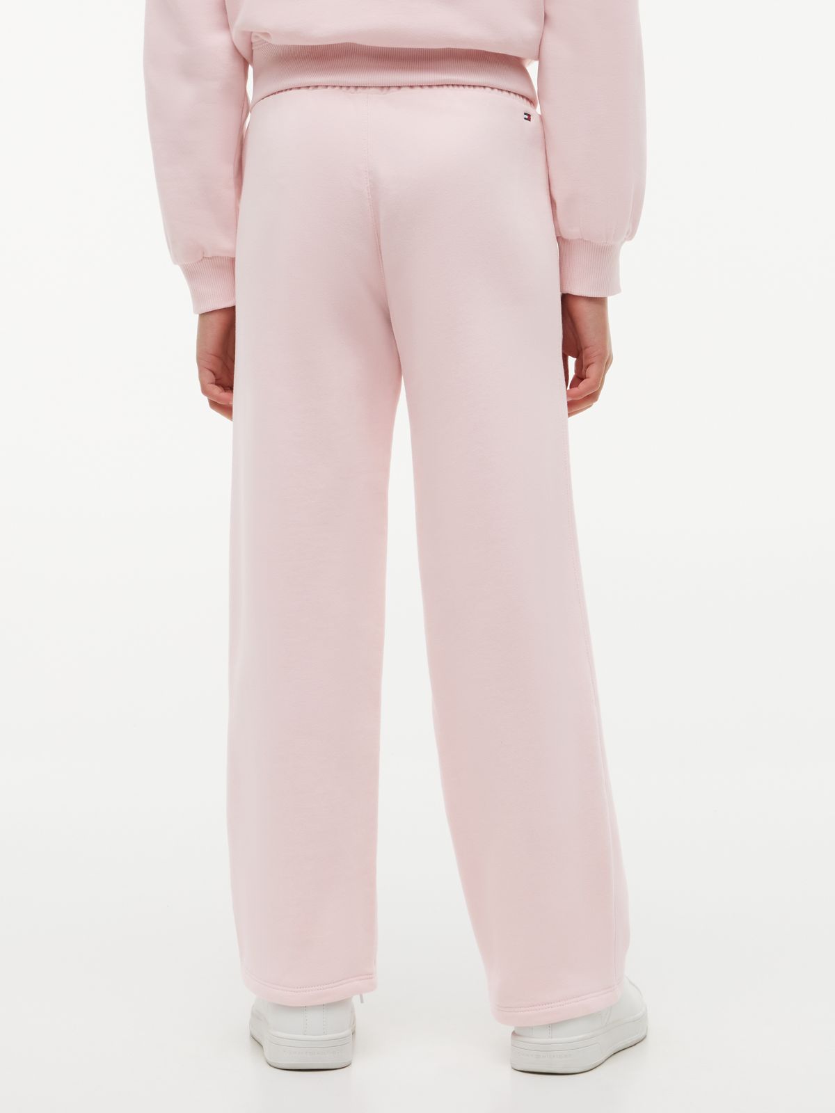 Heritage Flag Logo Wide Leg Joggers — Pink
