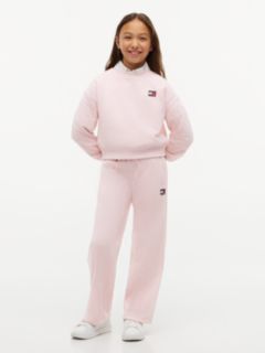 Heritage Flag Logo Wide Leg Joggers — Pink 1