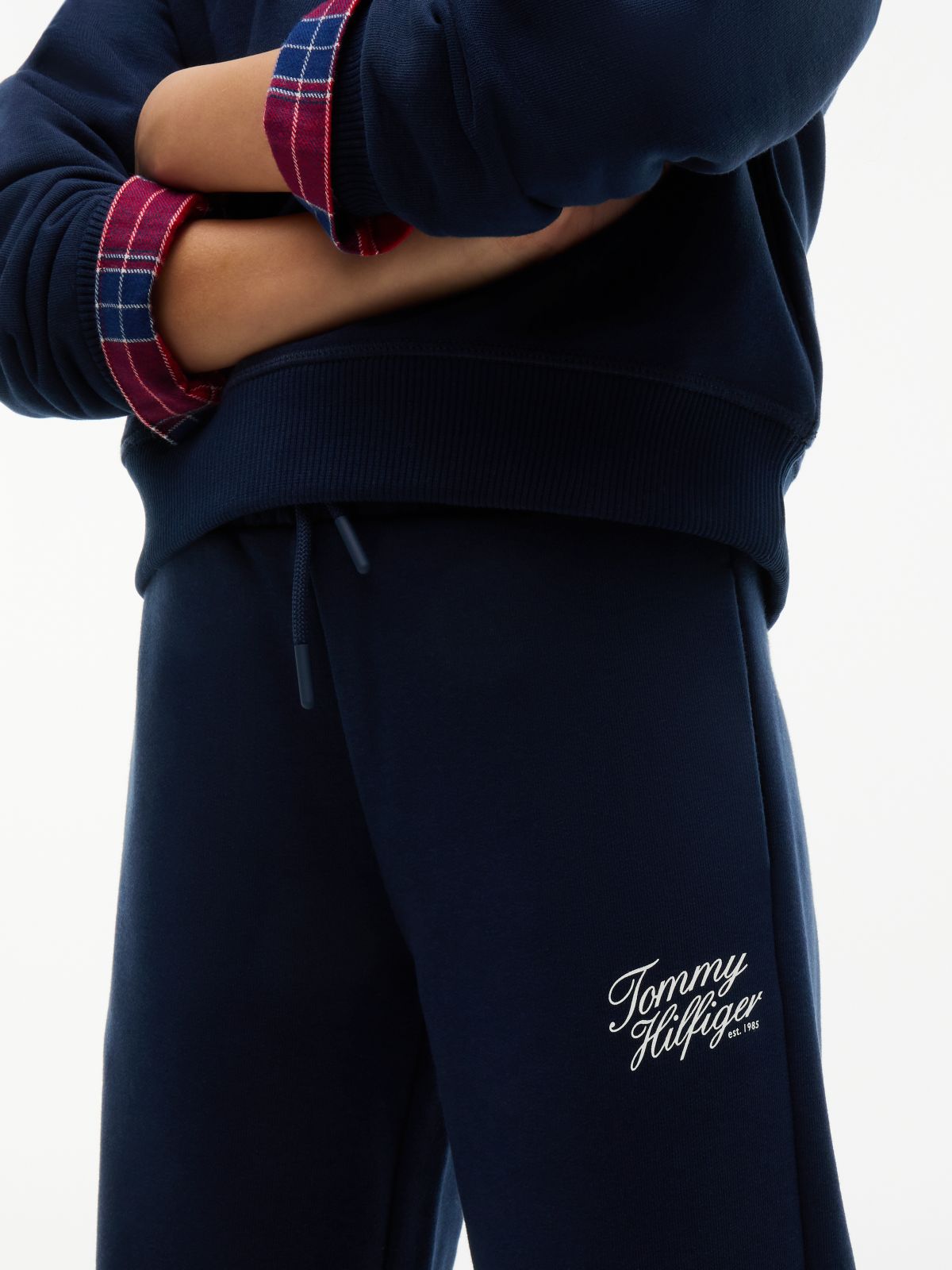 Logo Terry Relaxed Cuffed Joggers — Blue