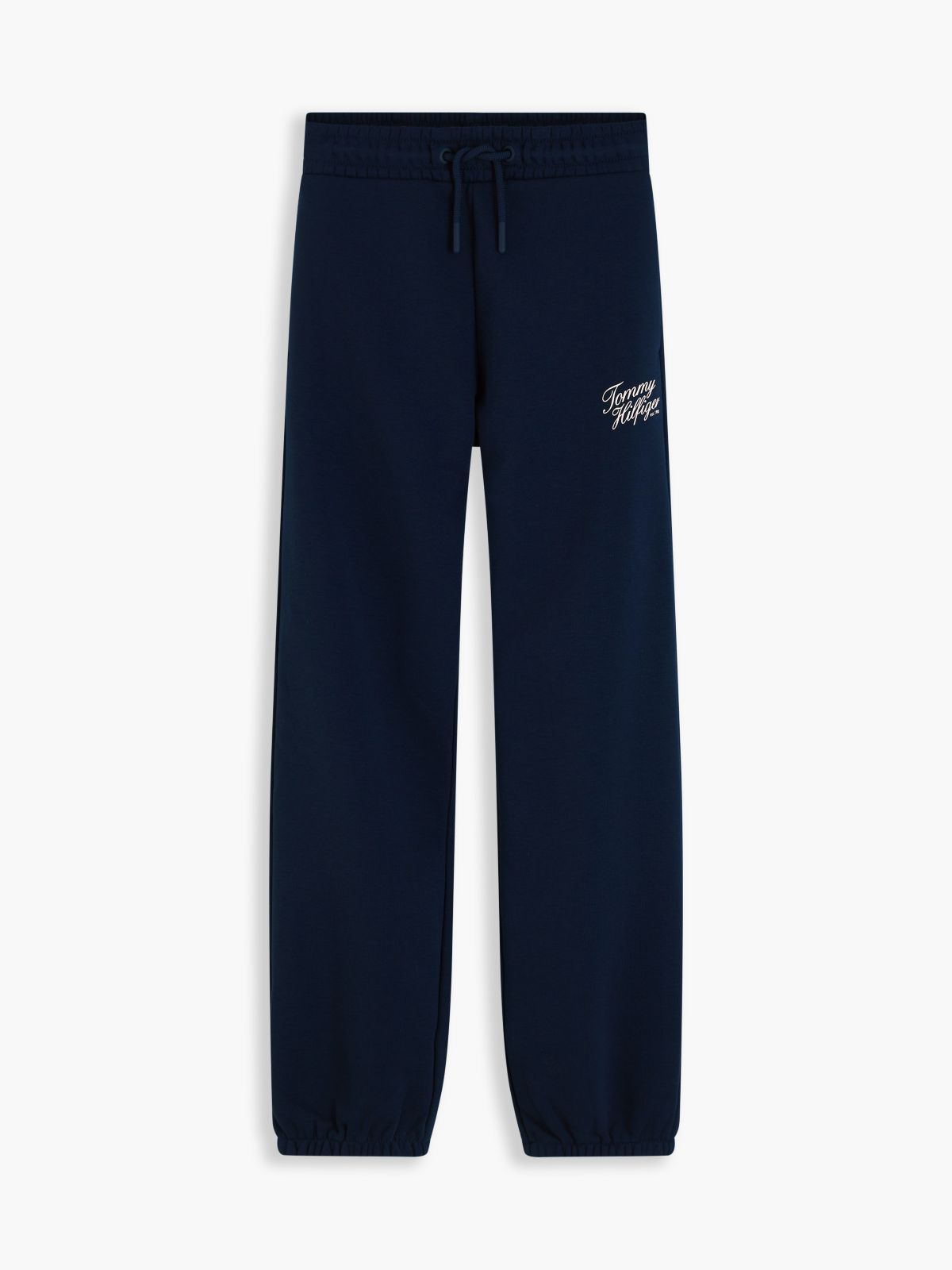 Logo Terry Relaxed Cuffed Joggers — Blue