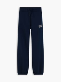 Logo Terry Relaxed Cuffed Joggers — Blue 5