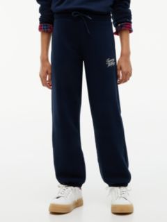 Logo Terry Relaxed Cuffed Joggers — Blue 1