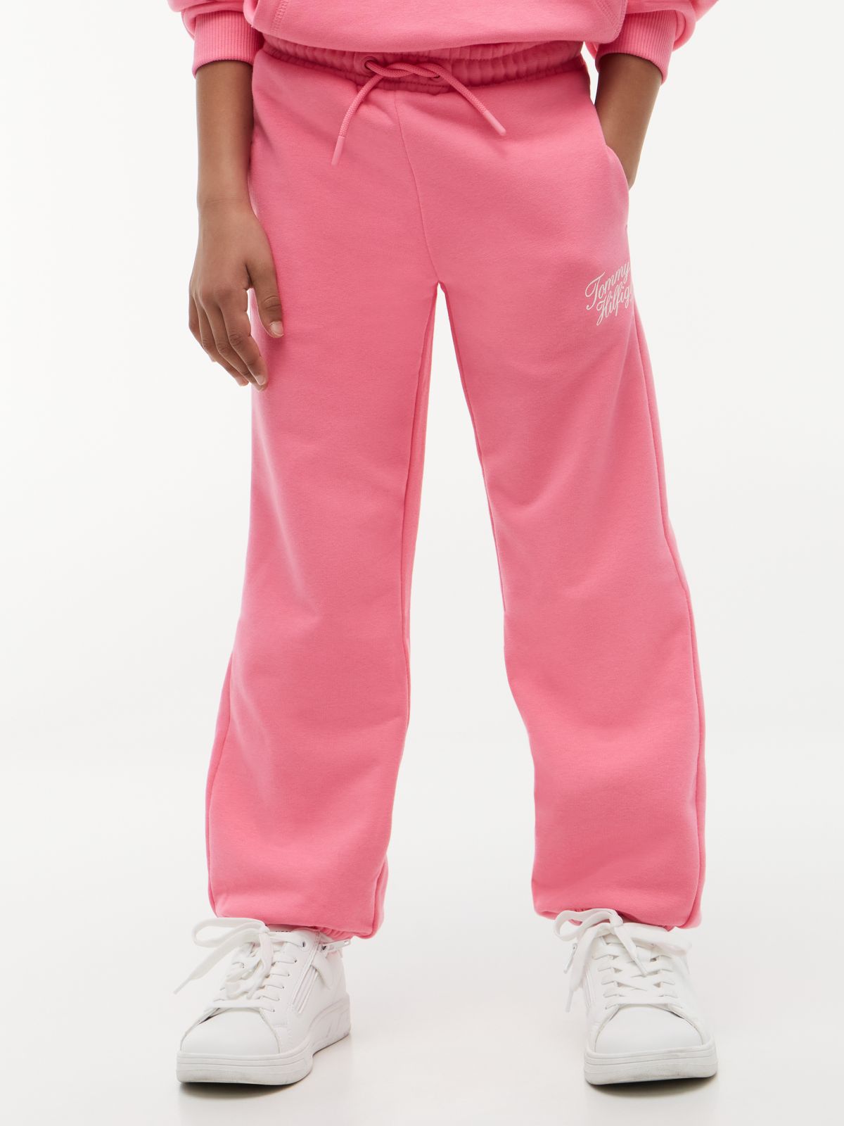 Logo Terry Relaxed Cuffed Joggers — Pink