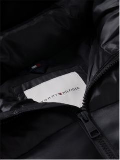 Heritage Shiny Relaxed Hooded Puffer Jacket — Black 6