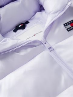 Heritage Shiny Relaxed Hooded Puffer Jacket — Purple 6