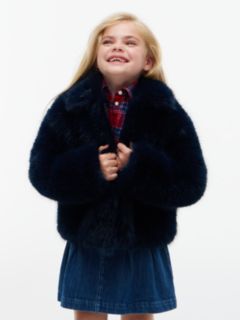 Faux Fur Quilted Lining Jacket — Blue 1