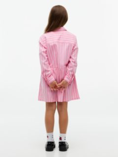 Essential Patch Pocket Oxford Shirt Dress — Pink 4