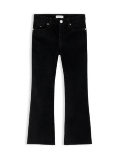 Corduroy Five-Pocket Flared Trousers — Black 6