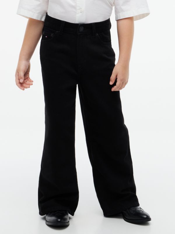 Mabel High Rise Wide Leg Black Jeans — Denim