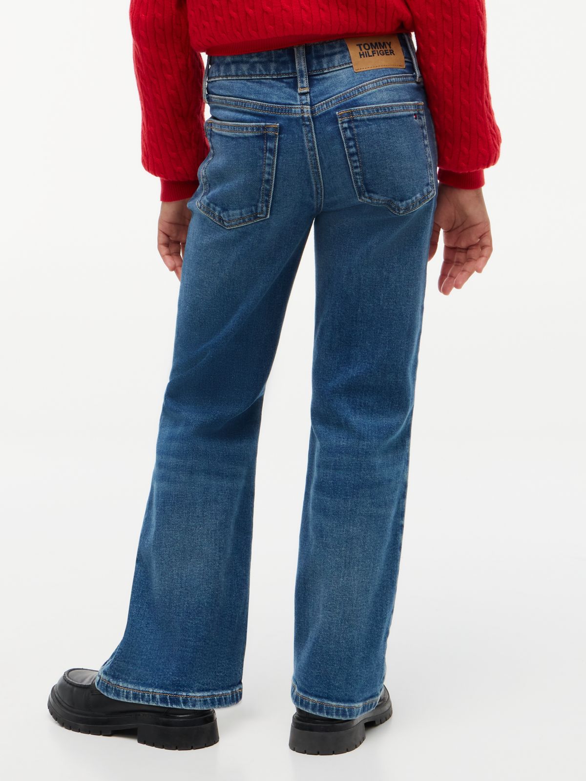 Mid Wash Flared Jeans — Denim