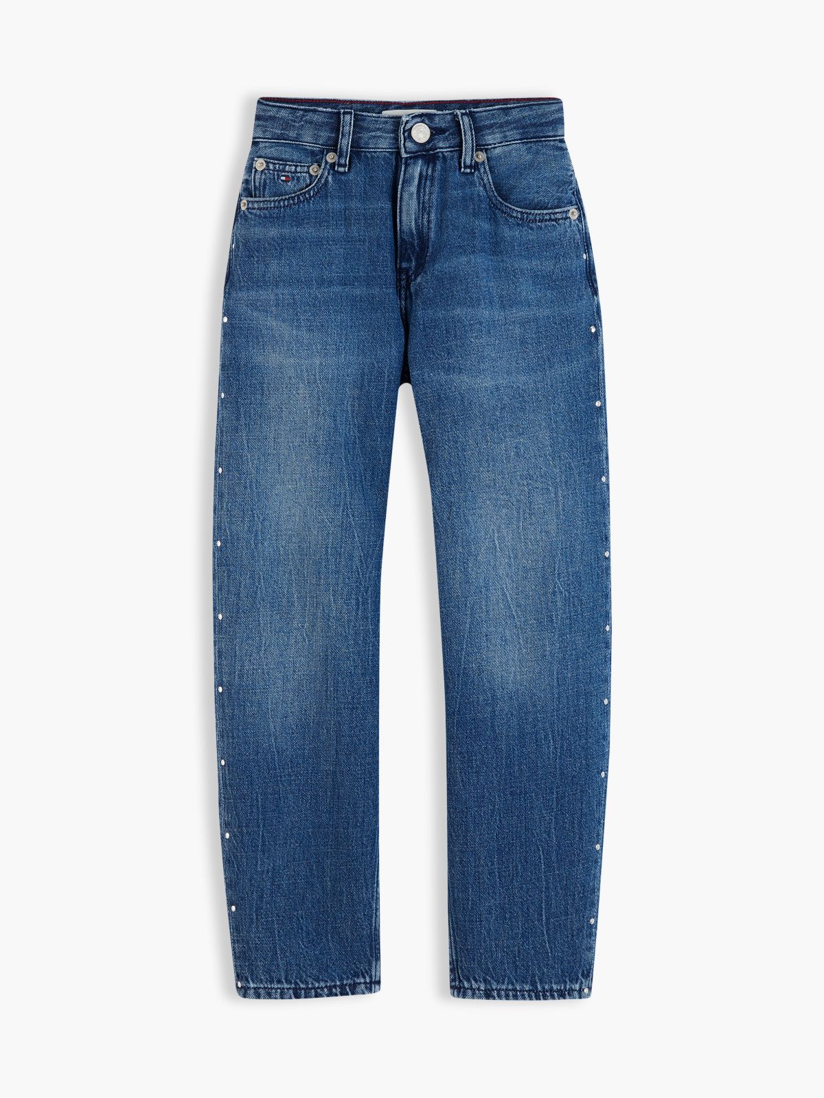Stud Barrel Leg Jeans — Denim