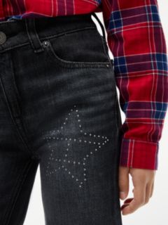 Stud Flag Logo Flared Jeans — Denim 3