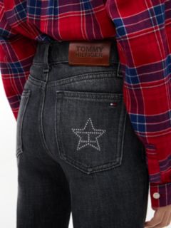 Stud Flag Logo Flared Jeans — Denim 4